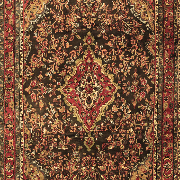 Machine Washable Persian Brown Traditional Rug, wshtr2873brn