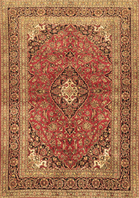 Medallion Brown Traditional Rug, tr2874brn