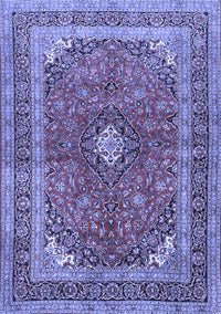 Medallion Blue Traditional Rug, tr2874blu