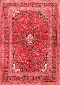 Medallion Red Traditional Rug, tr2874red