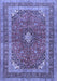 Medallion Blue Traditional Rug, tr2874blu