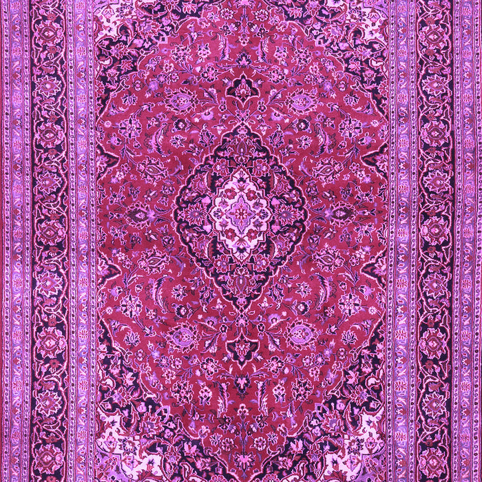 Machine Washable Medallion Purple Traditional Area Rugs, wshtr2874pur