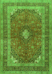 Medallion Green Traditional Rug, tr2874grn