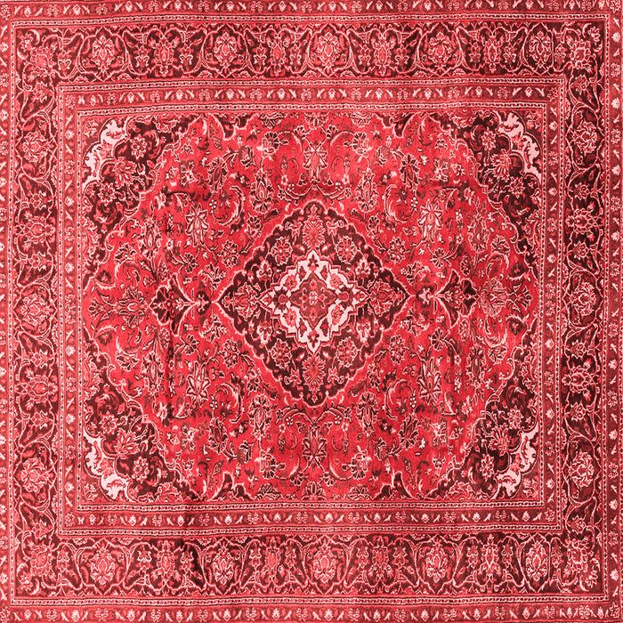 Machine Washable Medallion Red Traditional Rug, wshtr2875red