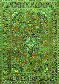 Medallion Green Traditional Rug, tr2875grn