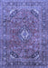 Medallion Blue Traditional Rug, tr2875blu