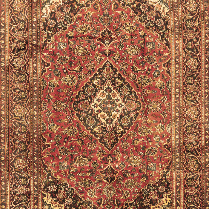 Medallion Brown Traditional Rug, tr2875brn