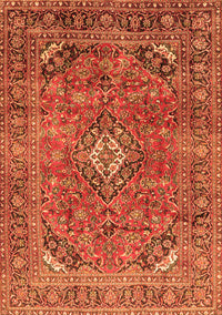 Medallion Orange Traditional Rug, tr2875org