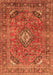 Medallion Orange Traditional Rug, tr2875org