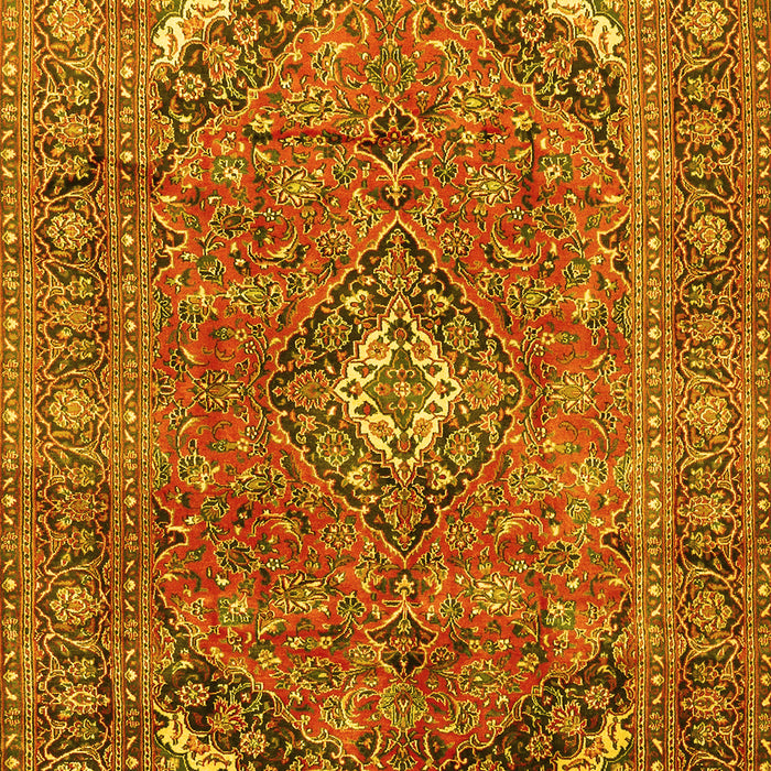 Medallion Yellow Traditional Rug, tr2875yw