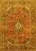 Machine Washable Medallion Yellow Traditional Rug, wshtr2875yw