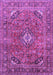 Medallion Purple Traditional Rug, tr2875pur