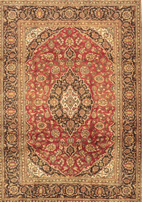 Medallion Brown Traditional Rug, tr2876brn