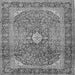 Serging Thickness of Medallion Gray Traditional Rug, tr2876gry