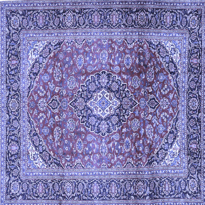 Square Medallion Blue Traditional Rug, tr2876blu
