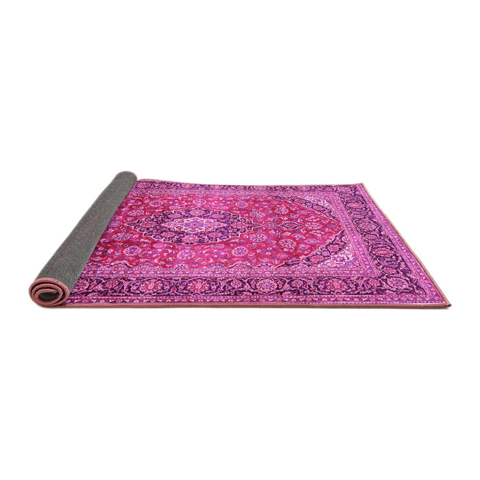Sideview of Medallion Pink Traditional Rug, tr2876pnk