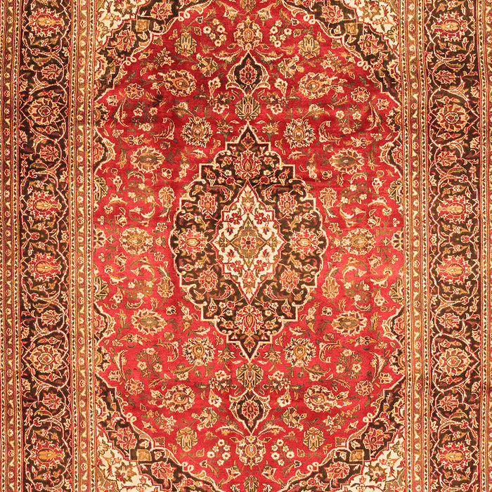Medallion Orange Traditional Rug, tr2876org