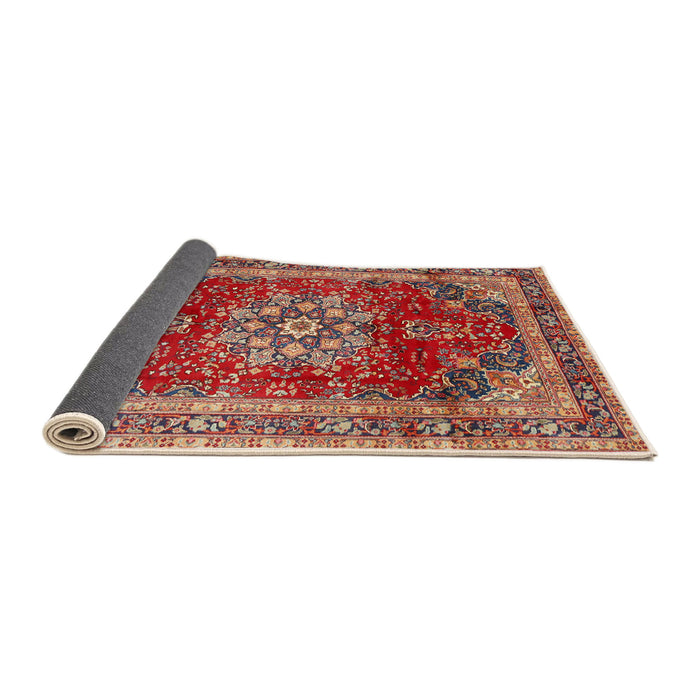 Sideview of Traditional Light Copper Gold Persian Rug, tr2877