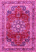 Machine Washable Persian Pink Traditional Rug, wshtr2877pnk