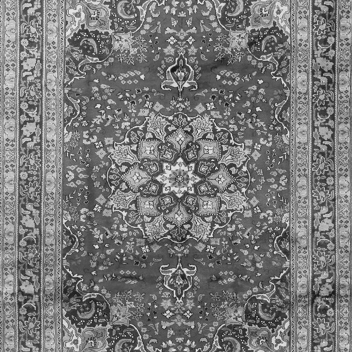 Serging Thickness of Machine Washable Persian Gray Traditional Rug, wshtr2877gry