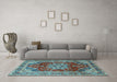 Machine Washable Persian Light Blue Traditional Rug in a Living Room, wshtr2877lblu