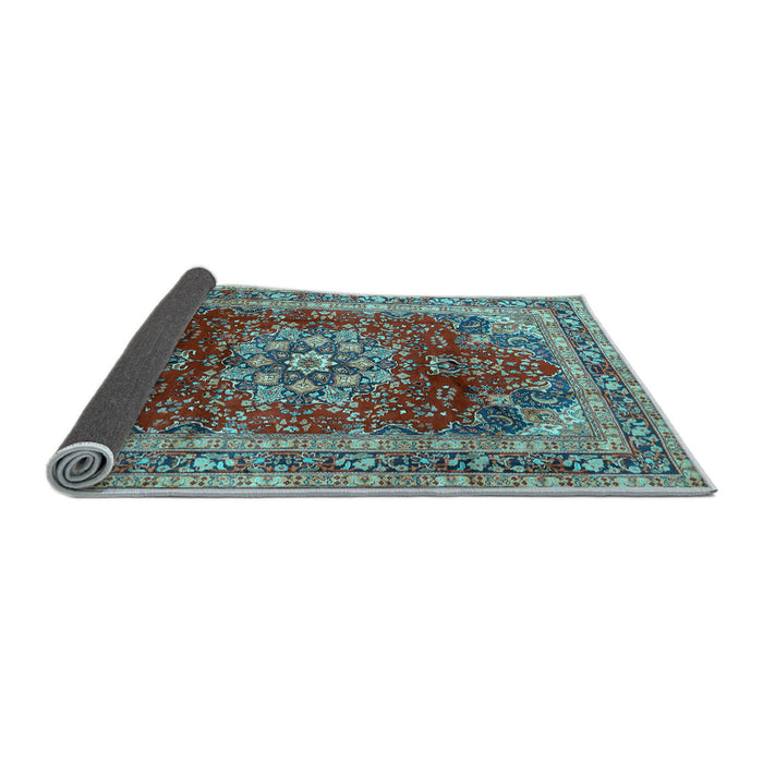 Sideview of Persian Light Blue Traditional Rug, tr2877lblu