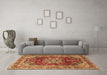 Machine Washable Persian Brown Traditional Rug in a Living Room,, wshtr2877brn