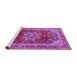 Sideview of Machine Washable Persian Purple Traditional Area Rugs, wshtr2877pur