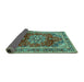 Sideview of Persian Turquoise Traditional Rug, tr2877turq