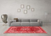 Machine Washable Persian Red Traditional Rug, wshtr2877red