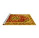 Sideview of Machine Washable Persian Yellow Traditional Rug, wshtr2877yw