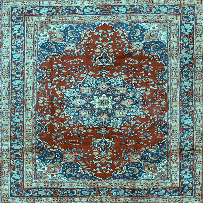 Square Persian Light Blue Traditional Rug, tr2877lblu