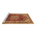 Sideview of Machine Washable Persian Brown Traditional Rug, wshtr2877brn