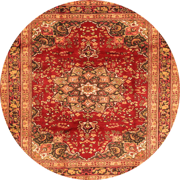 Square Persian Orange Traditional Rug, tr2877org