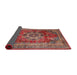 Sideview of Traditional Light Copper Gold Medallion Rug, tr2878