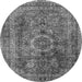 Square Medallion Gray Traditional Rug, tr2878gry