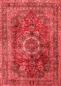 Medallion Red Traditional Rug, tr2878red