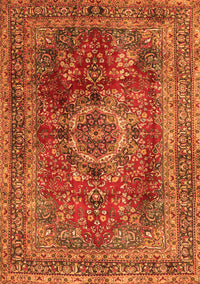 Medallion Orange Traditional Rug, tr2878org