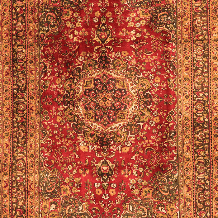 Medallion Orange Traditional Rug, tr2878org