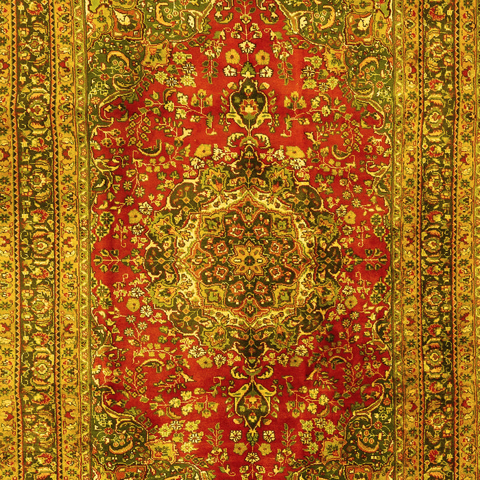 Medallion Yellow Traditional Rug, tr2878yw