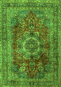 Medallion Green Traditional Rug, tr2878grn