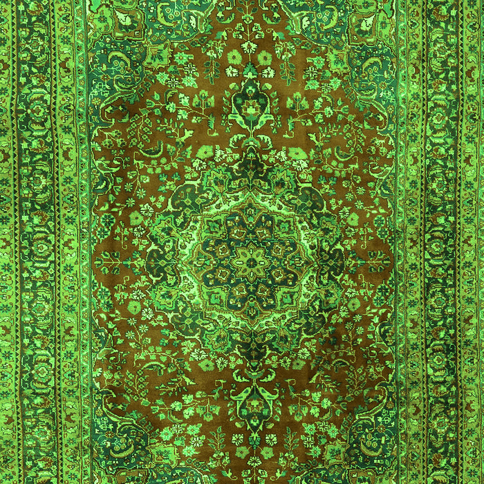 Medallion Green Traditional Rug, tr2878grn