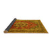 Sideview of Medallion Yellow Traditional Rug, tr2878yw