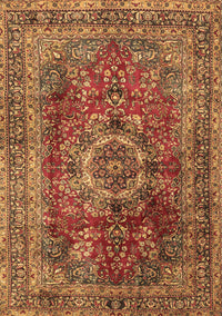 Medallion Brown Traditional Rug, tr2878brn