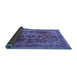 Sideview of Medallion Blue Traditional Rug, tr2878blu