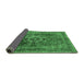 Sideview of Medallion Emerald Green Traditional Rug, tr2878emgrn