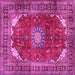 Square Medallion Pink Traditional Rug, tr2879pnk