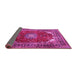 Sideview of Medallion Pink Traditional Rug, tr2879pnk