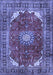 Medallion Blue Traditional Rug, tr2879blu