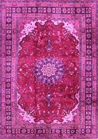 Medallion Pink Traditional Rug, tr2879pnk